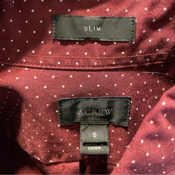 J Crew Maroon Burgundy Slim Fit Button Down Shirt - S - Picture 7 of 10